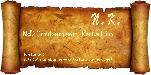 Nürnberger Katalin névjegykártya