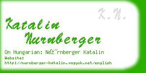 katalin nurnberger business card